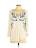 Lucky Brand Ivory 3/4 Sleeve Top Size L - photo 1