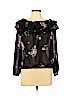 Moon Orchid Black Long Sleeve Blouse Size L (petite) - photo 1
