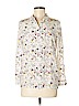 Eric Bompard 100% Silk White Long Sleeve Silk Top Size S - photo 1