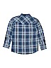 Levi's 100% Cotton Plaid Blue Long Sleeve Button-Down Shirt Size 8 - photo 2