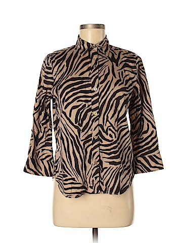 Chaps 3/4 Sleeve Button-Down Shirt (view 1)