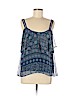 Ella Moss 100% Silk Blue Sleeveless Silk Top Size M - photo 1