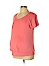 Old Navy - Maternity 100% Rayon Pink Short Sleeve T-Shirt Size L - photo 1