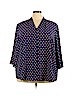 NYDJ 100% Polyester Blue 3/4 Sleeve Blouse Size 3X - photo 1