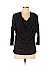 Ann Taylor Factory Black 3/4 Sleeve Top Size L (petite) - photo 1