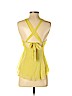 BCBGMAXAZRIA 100% Silk Yellow Sleeveless Silk Top Size 4 - photo 2