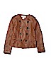 Joe Fresh 100% Polyurethane Brown Faux Leather Jacket Size 8 - photo 1
