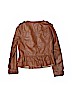 Joe Fresh 100% Polyurethane Brown Faux Leather Jacket Size 8 - photo 2