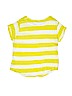 Zara 100% Linen Stripes Yellow Short Sleeve Top Size 13 - 14 - photo 2