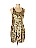 Alice + Olivia 100% Silk Gold Cocktail Dress Size M - photo 1