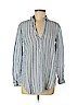 Gap 100% Linen Blue Long Sleeve Blouse Size M (petite) - photo 1