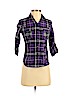 Derek Heart 100% Cotton Purple 3/4 Sleeve Button-Down Shirt Size S - photo 1