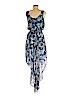 Aqua 100% Polyester Blue Casual Dress Size M - photo 2