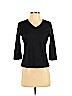 Faconnable 100% Cotton Black 3/4 Sleeve T-Shirt Size XS - photo 1