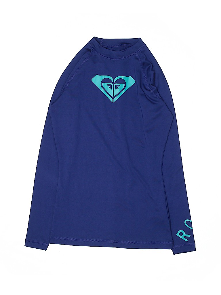 Roxy Solid Blue Rash Guard Size S 52 off thredUP