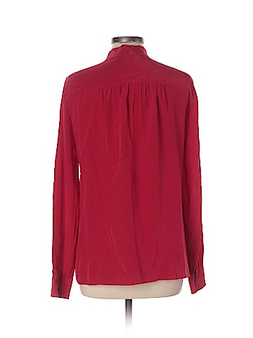 BCBGMAXAZRIA Long Sleeve Silk Top (view 2)
