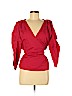 Guest Editor 100% Cotton Red Long Sleeve Blouse Size M - photo 1