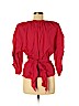 Guest Editor 100% Cotton Red Long Sleeve Blouse Size M - photo 2