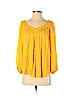 Maeve 100% Viscose Yellow Long Sleeve Blouse Size 4 - photo 1