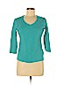 Karen Scott 100% Cotton Teal Pullover Sweater Size M (petite) - photo 1