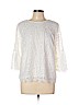 H&M White 3/4 Sleeve Blouse Size 10 - photo 1