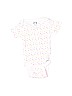 Gerber 100% Cotton Floral White Short Sleeve Onesie Size 0-3 mo - photo 1
