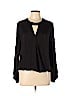 CDW Creative Design Works 100% Polyester Black Long Sleeve Blouse Size L - photo 1