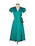 Calypso by Christiane Celle 100% Silk Teal Casual Dress Size Sm (0) - photo 1