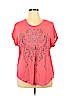 Christopher & Banks Pink Short Sleeve Top Size XL (petite) - photo 1