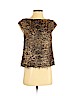 Ann Taylor 100% Polyester Brown Short Sleeve Top Size 0 (petite) - photo 1