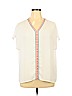 Foxcroft 100% Polyester White Short Sleeve Blouse Size XL (petite) - photo 1