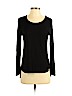 Tribal 100% Rayon Black Long Sleeve Top Size S (petite) - photo 1
