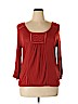Lucky Brand 100% Rayon Red 3/4 Sleeve Top Size XL - photo 1