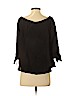 Guest Editor 100% Silk Black 3/4 Sleeve Silk Top Size S - photo 2