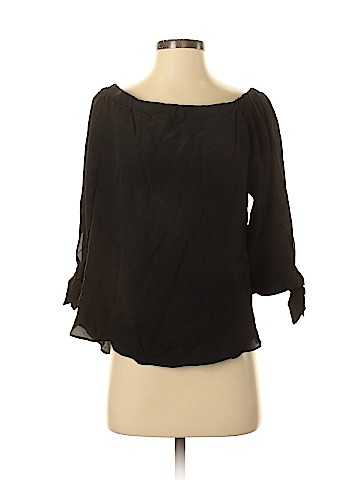 Guest Editor 3/4 Sleeve Silk Top (view 1)