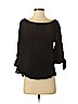 Guest Editor 100% Silk Black 3/4 Sleeve Silk Top Size S - photo 1