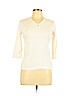 Anne Klein Sport 100% Cotton Ivory 3/4 Sleeve T-Shirt Size L (petite) - photo 1