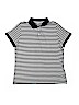Lands' End 100% Cotton Stripes Blue Short Sleeve Polo Size 14 - 16 - photo 1