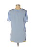 Ann Taylor LOFT Outlet 100% Polyester Blue Short Sleeve Blouse Size M - photo 2