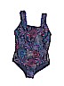 Cat & Jack Print Blue One Piece Swimsuit Size 4 - 5 - photo 1