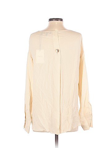 Theory Long Sleeve Silk Top (view 2)