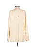Theory 100% Silk Ivory Long Sleeve Silk Top Size S - photo 2