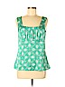 Ann Taylor LOFT 100% Cotton Teal Sleeveless Blouse Size 8 - photo 1