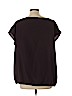 Ann Taylor LOFT Outlet 100% Polyester Purple Short Sleeve Blouse Size XL - photo 2