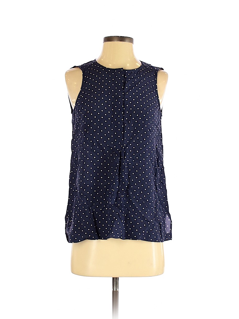 Madewell 100% Silk Blue Sleeveless Silk Top Size XS - photo 1
