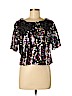 H&M 100% Polyester Black Short Sleeve Blouse Size M - photo 1
