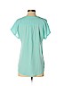 Banana Republic 100% Polyester Blue Short Sleeve Blouse Size S (petite) - photo 2