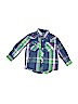 pd&c 100% Cotton Plaid Blue Long Sleeve Button-Down Shirt Size 3T - photo 1