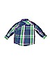 pd&c 100% Cotton Plaid Blue Long Sleeve Button-Down Shirt Size 3T - photo 2