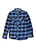 Vans 100% Cotton Blue Long Sleeve Button-Down Shirt Size M (kids) - photo 1